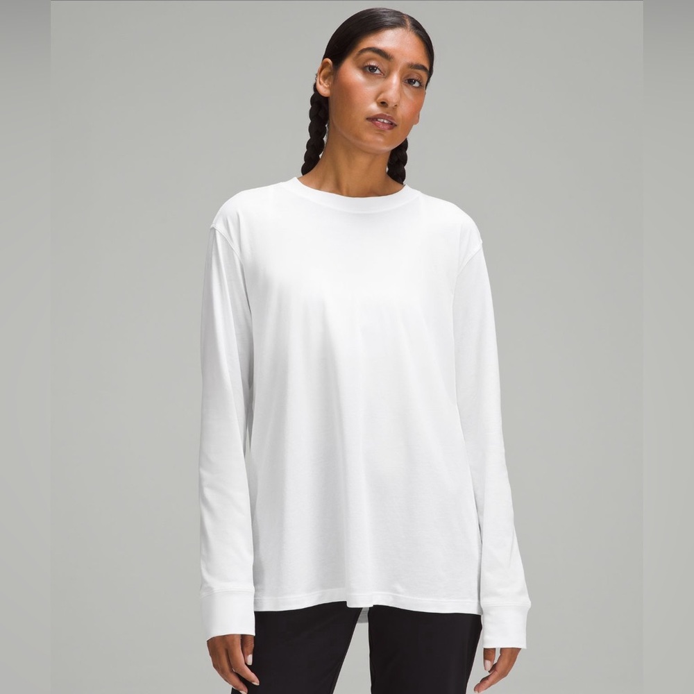 Lululemon All Yours Long-Sleeve Shirt, White, Size 6